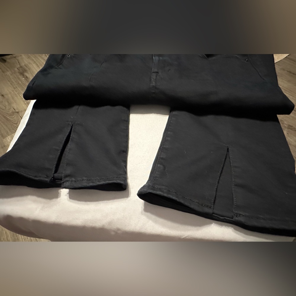 American Eagle Next Level Stretch High Rise Kick Boot Cut Black Jeans - Picture 5 of 8